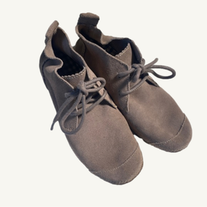 Greyish Brown Womens Hush Puppies Slip On Shoes with Ties Size 7